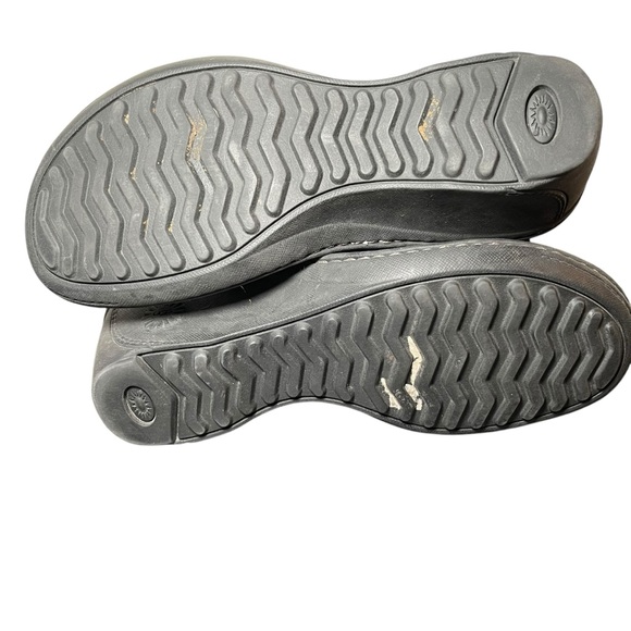 Ugg Cresthaven Nubuck wedge Knit Leather Leg Warmer Sock Boots Size Women 7 - Picture 7 of 9